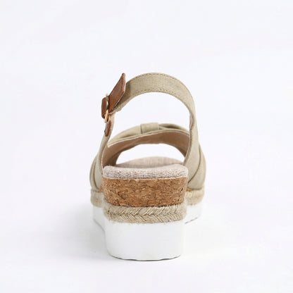 Sandales Confort Femme | Bride Réglable, Semelle Compensée | Style Estival