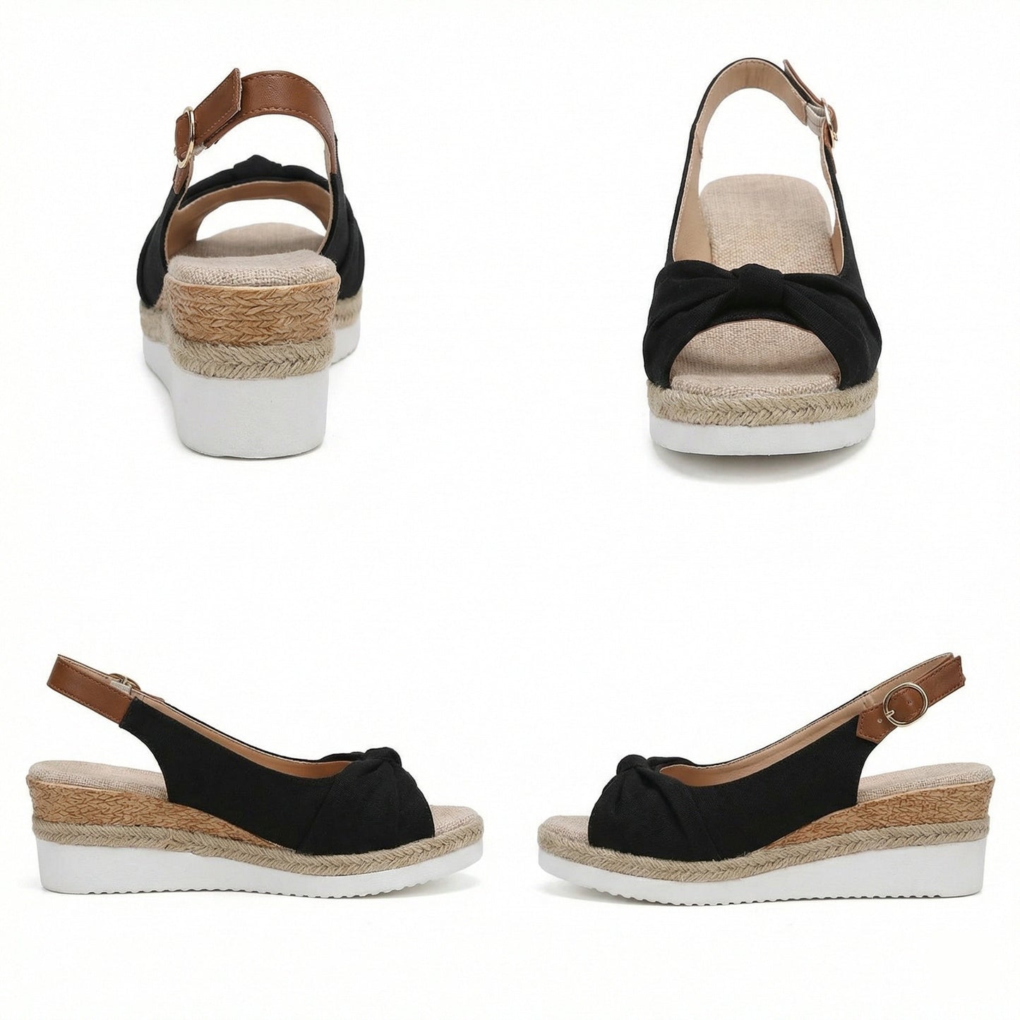 Sandales Confort Femme | Bride Réglable, Semelle Compensée | Style Estival
