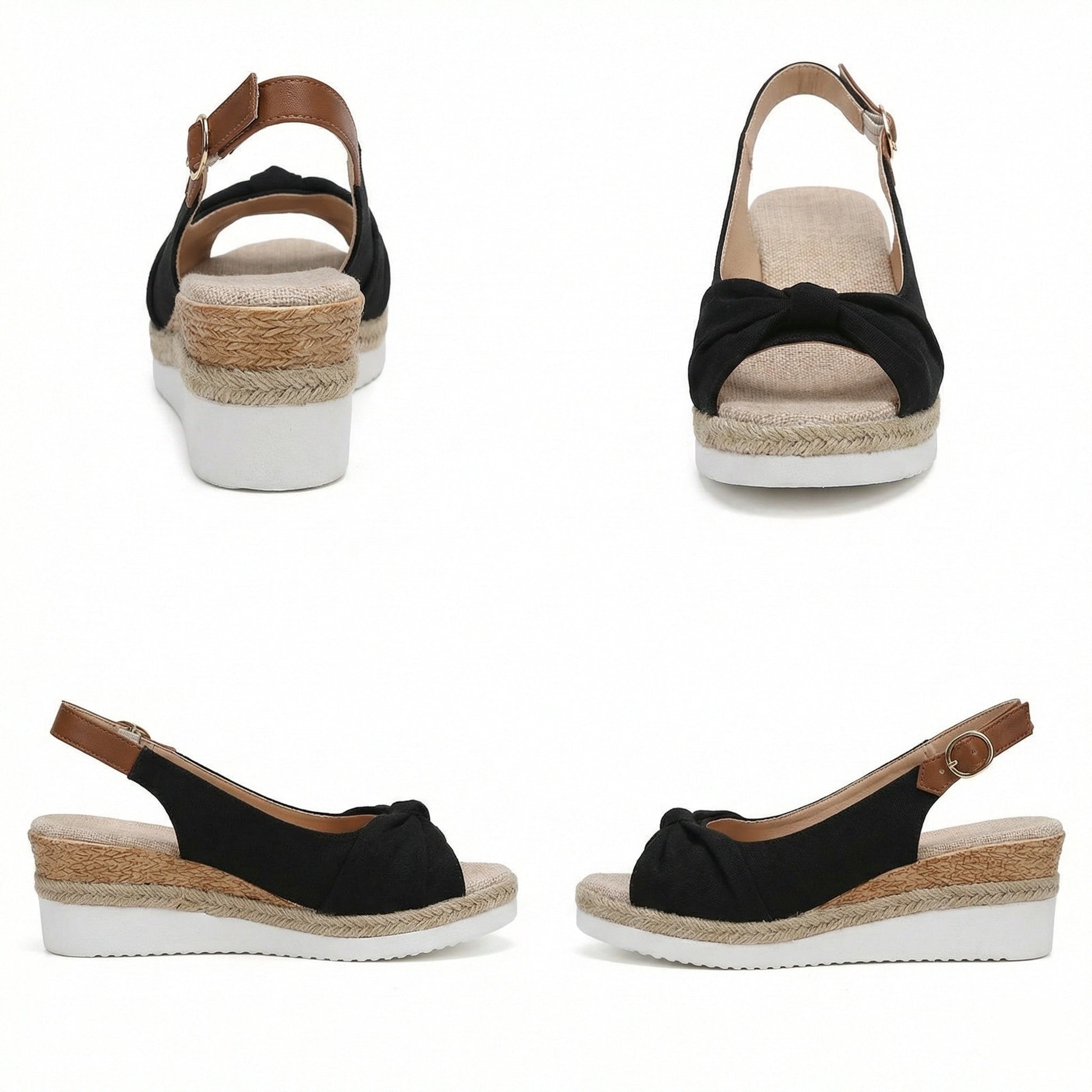 Sandales Confort Femme | Bride Réglable, Semelle Compensée | Style Estival