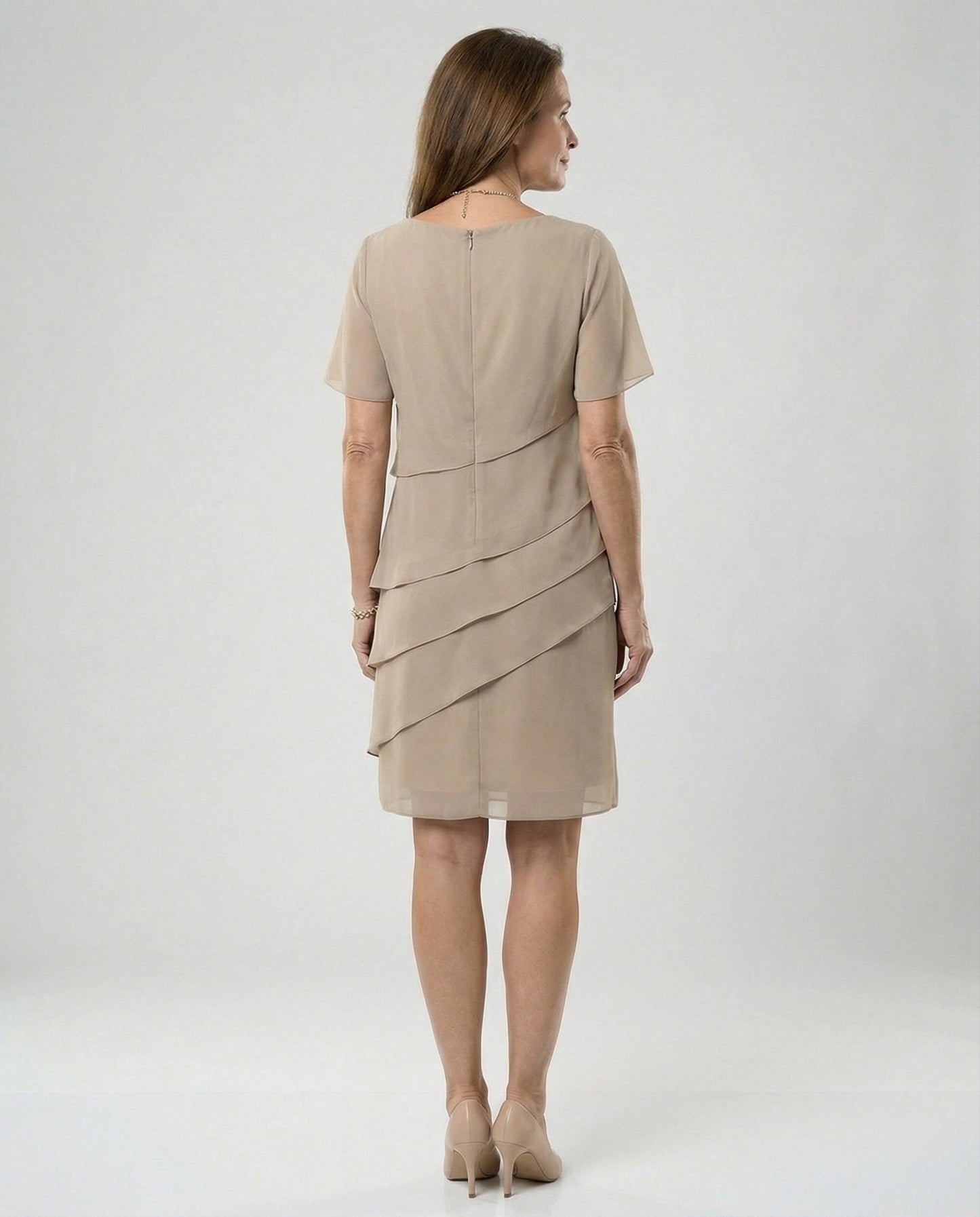 Robe Cocktail Femme | Coupe Ajustée, Superposition Fluide | Élégante