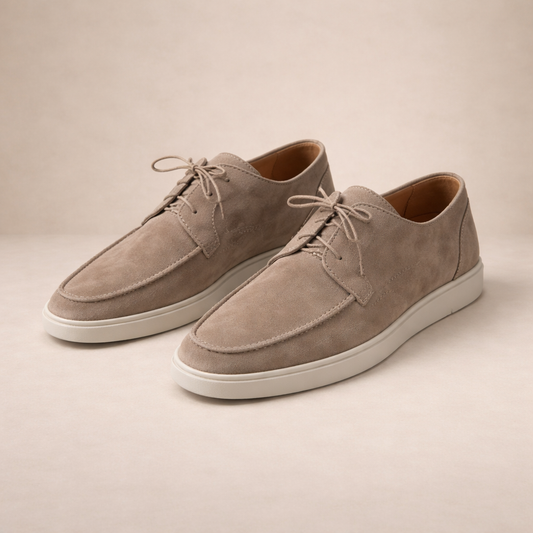 Mocassins Homme | Cuir Daim, Lacets | Bout Fermé