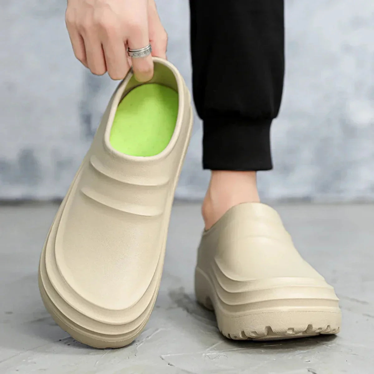 Sabots orthopédiques | Imperméables, respirants | Noir, Beige