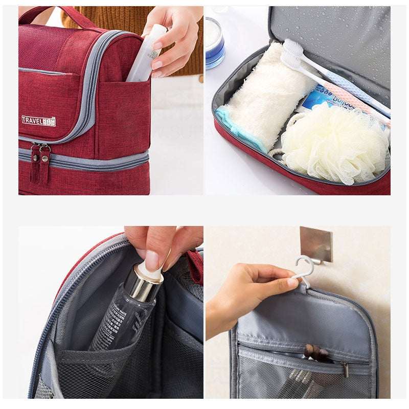 Trousse de toilette suspendue | Multi-compartiments, imperméable