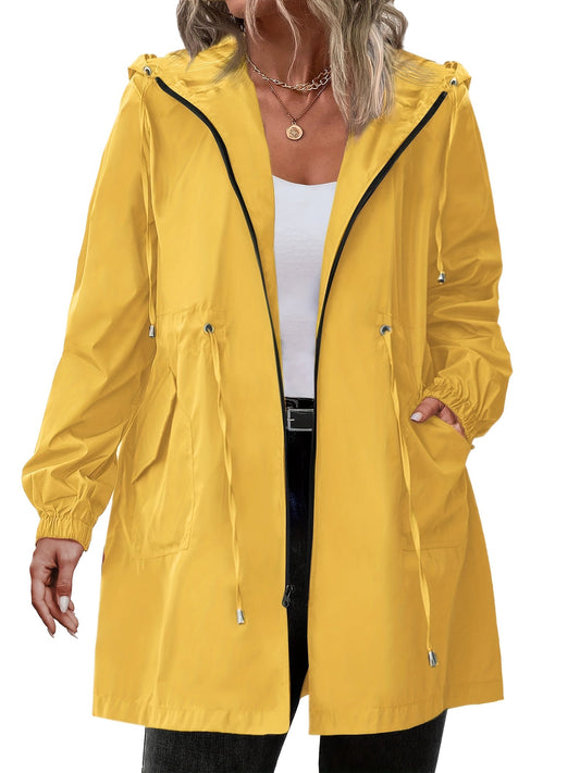 Veste de Pluie Grande Taille Femme | Capuche, Demi-longueur
