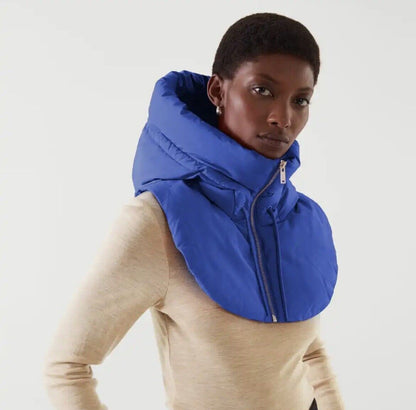 Écharpe à capuche zippée femme hiver taille unique disponible en plusieurs coloris