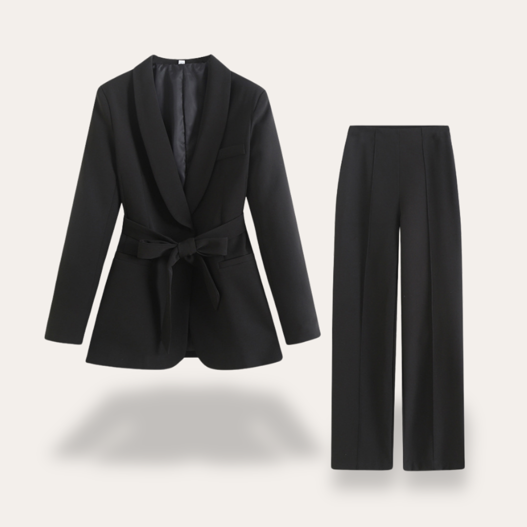 Warmood - Ensemble Costume Femme - Veste Tailleur - Pantalon Chic