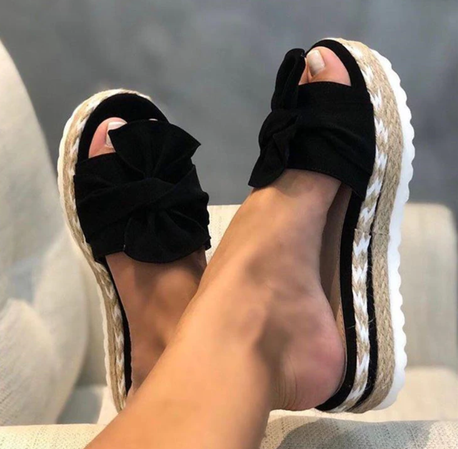 Sandales orthopédiques femme nœud semelle ergonomique