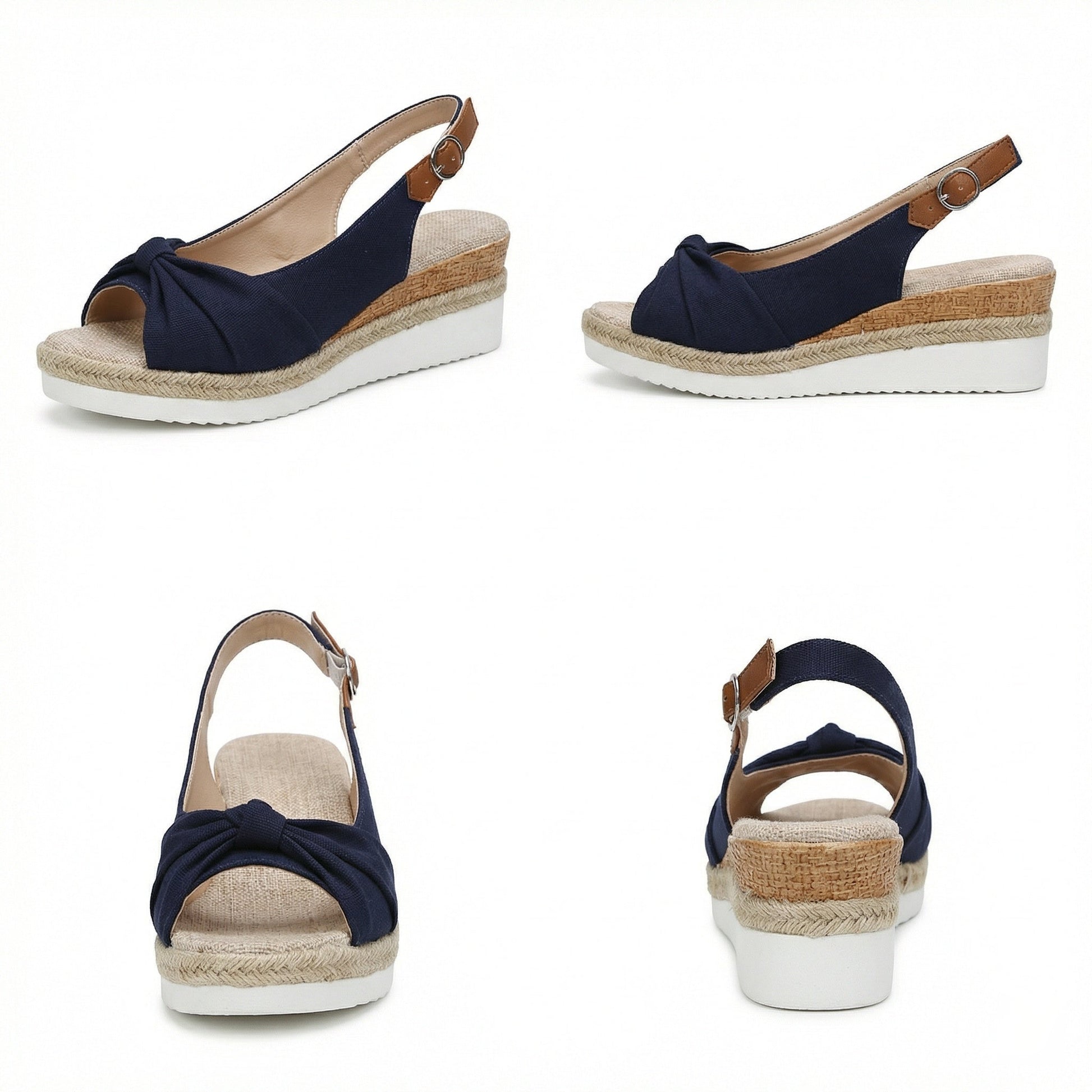 Sandales Confort Femme | Bride Réglable, Semelle Compensée | Style Estival