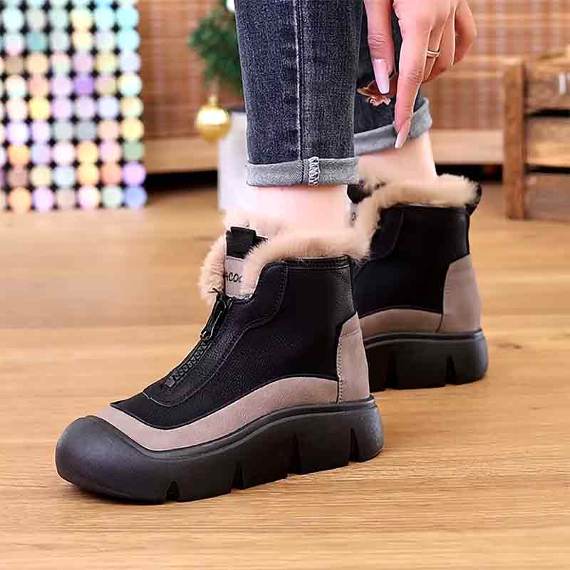 أحذية شتوية تقويمية ممتصة للصدمات - أحذية مقاومة للماء لزيادة الطول - أحذية تقويمية - باريس للنساء