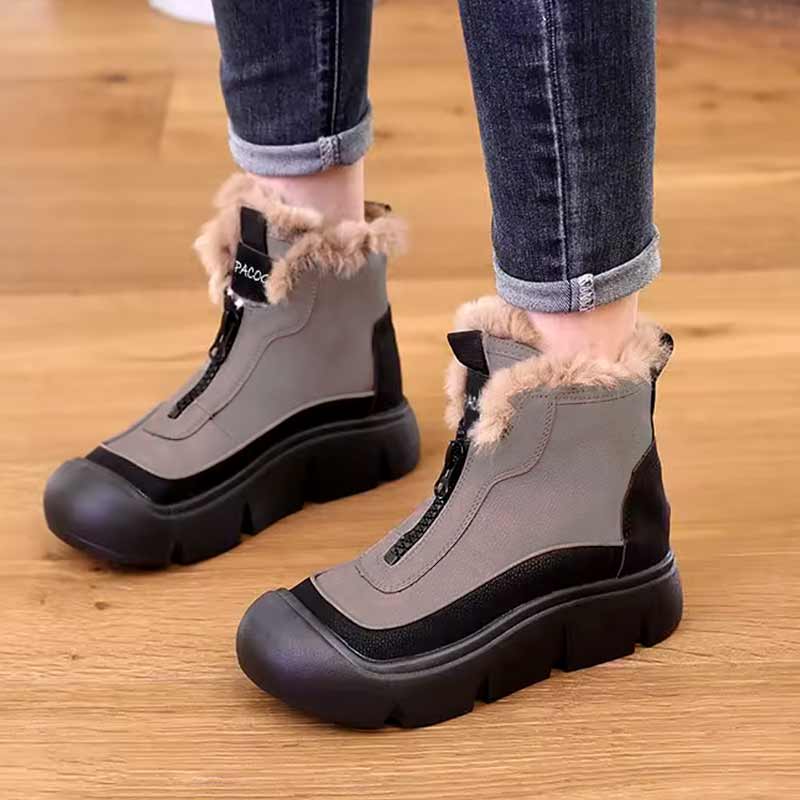 أحذية شتوية تقويمية ممتصة للصدمات - أحذية مقاومة للماء لزيادة الطول - أحذية تقويمية - باريس للنساء