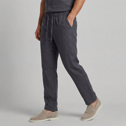 Pantalon lin homme | Jambes larges, été | Tissu léger