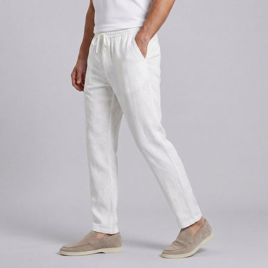Pantalon large homme | Été, lin respirant