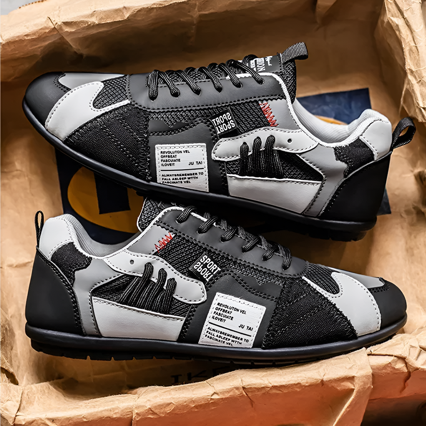 Baskets Racer | Cuir Multicouleur, Légères | Amorti Flexible