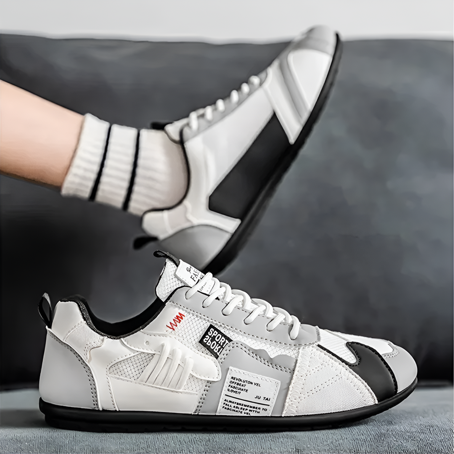 Baskets Racer | Cuir Multicouleur, Légères | Amorti Flexible