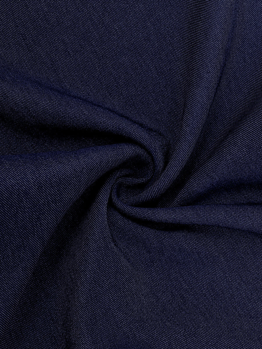Combinaison en denim | Jambes larges, manches longues, col montant