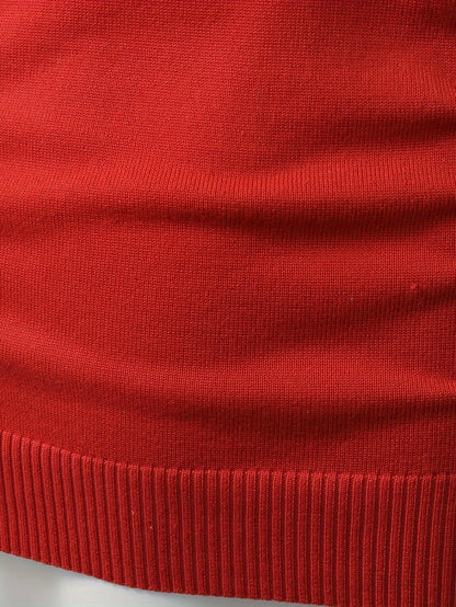 Pull de noël homme renne en maille avec motif sapin et col rond