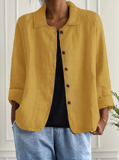 Cardigan-chemise léger | Coton-lin, coupes XS-3XL