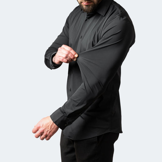Chemise Homme Boutons | Blanc, Stretch Sans Repassage