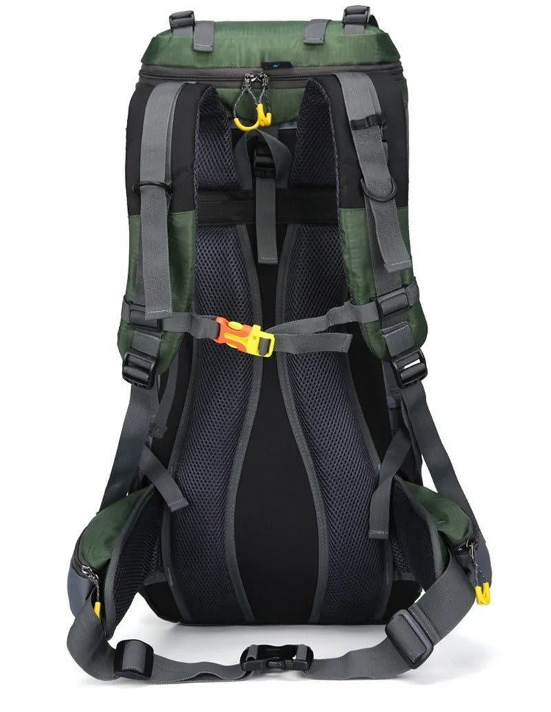 Sac à dos de voyage 60L | Étanche, spacieux | Pour la randonnée et les activités en plein air
