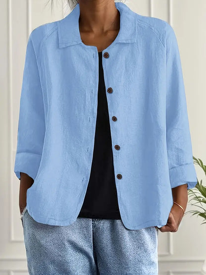 Cardigan-chemise léger | Coton-lin, coupes XS-3XL