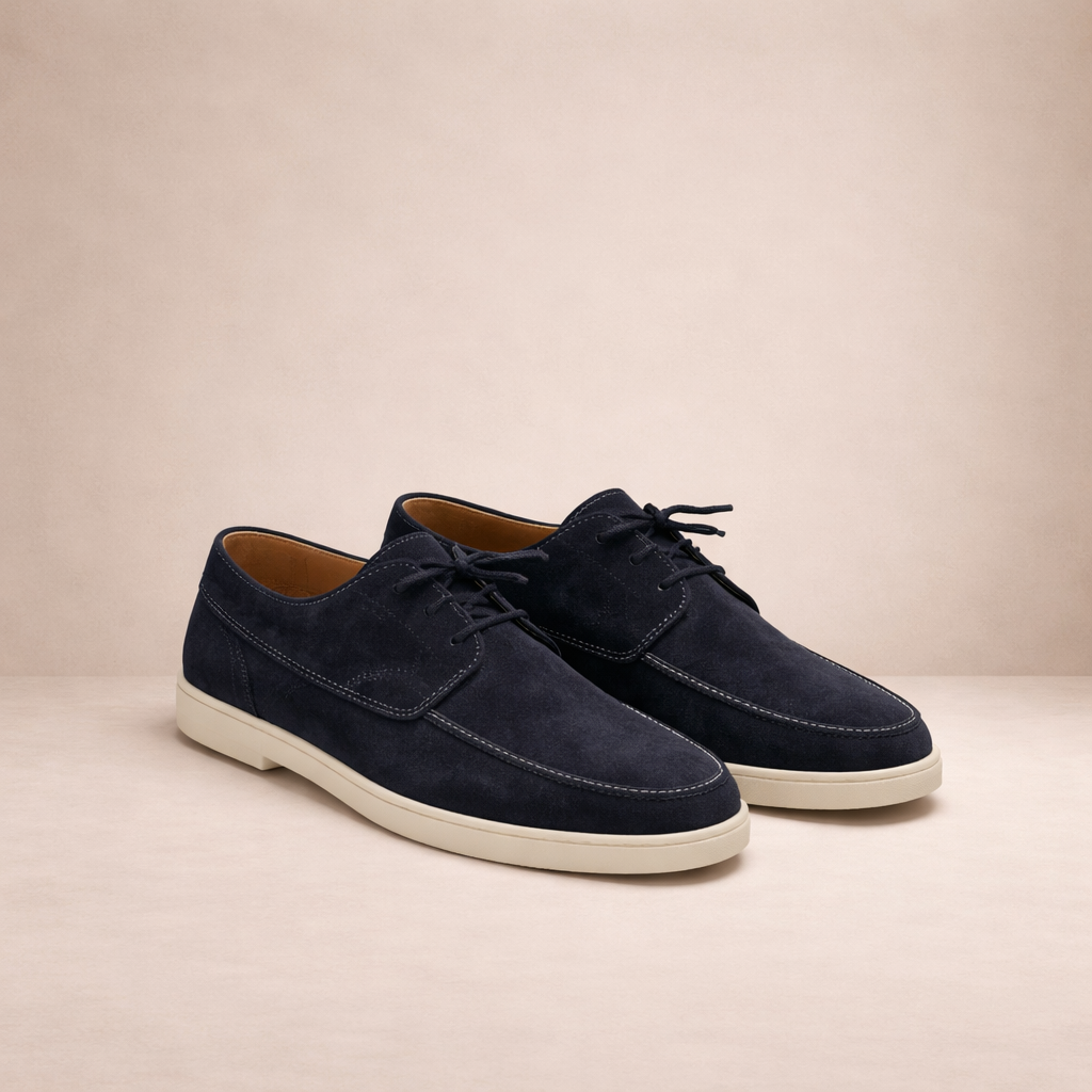 Mocassins Homme | Cuir Daim, Lacets | Bout Fermé