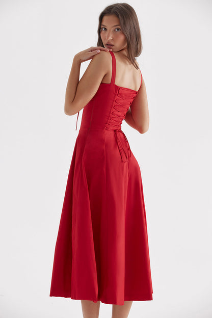 Robe Bustier Femme | Taille Cintrée, Imprimé Floral | Coupe Évasée