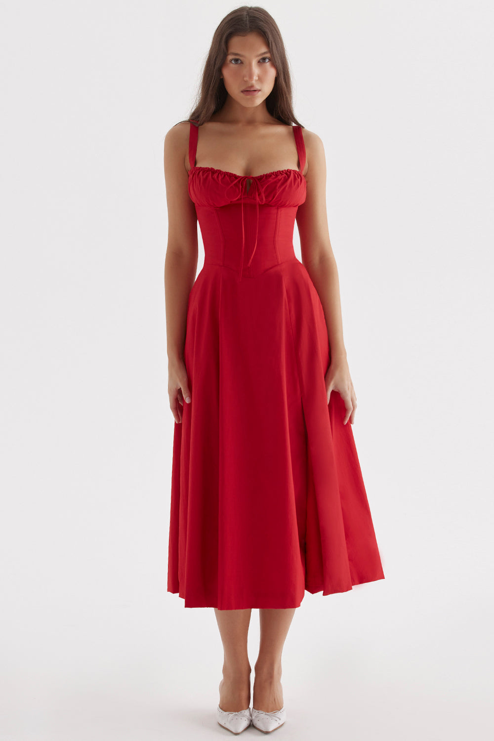 Robe Bustier Femme | Taille Cintrée, Imprimé Floral | Coupe Évasée