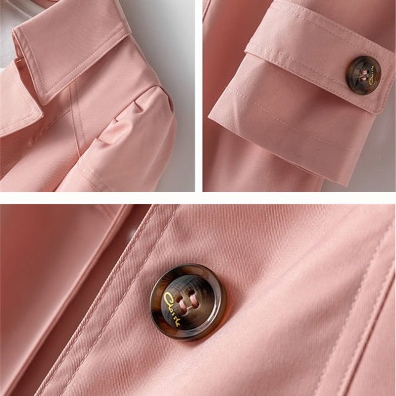 Manteau Trench Élégant à Un Bouton pour Femmes - Confort Stylé - Élégance Intemporelle
