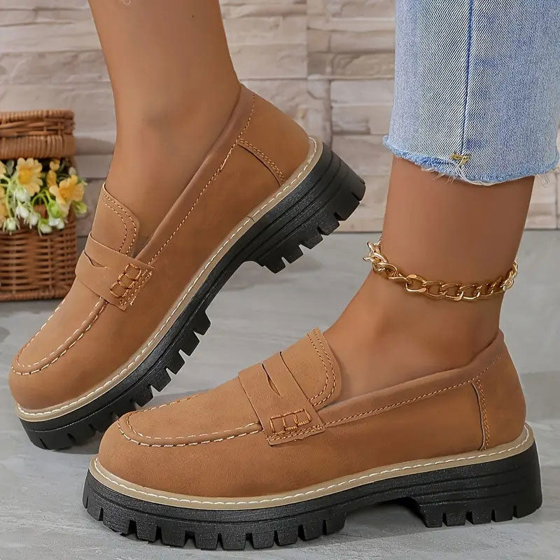 Mocassins orthopédiques femme | Plateforme confortable | Soutien de la voûte