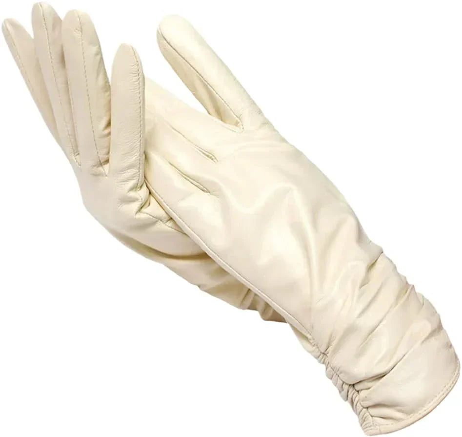 Gants cuir agneau femme doublure laine hiver, cuir souple et chaud