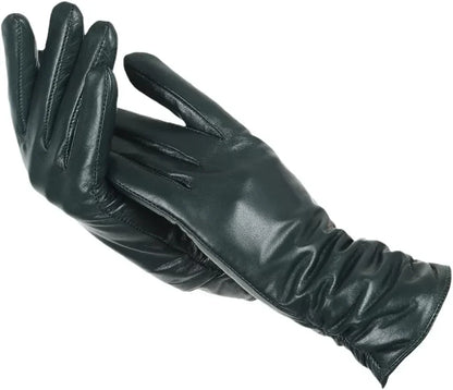 Gants cuir agneau femme doublure laine hiver, cuir souple et chaud