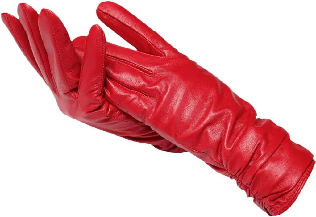 Gants cuir agneau femme doublure laine hiver, cuir souple et chaud