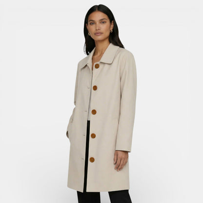 Gabardine Femme Midi | Trench Coat Entretemps Élégant
