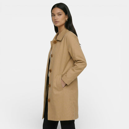 Gabardine Femme Midi | Trench Coat Entretemps Élégant
