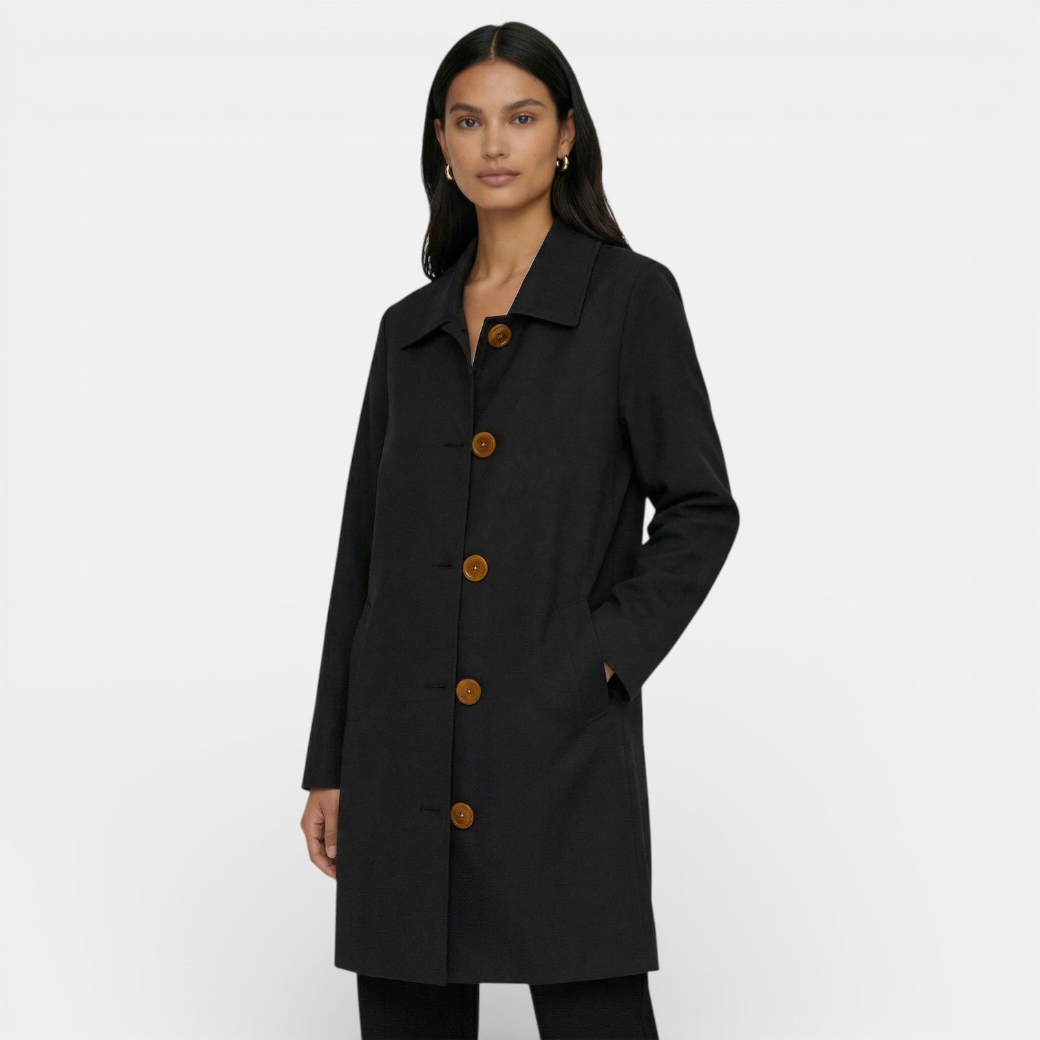 Gabardine Femme Midi | Trench Coat Entretemps Élégant