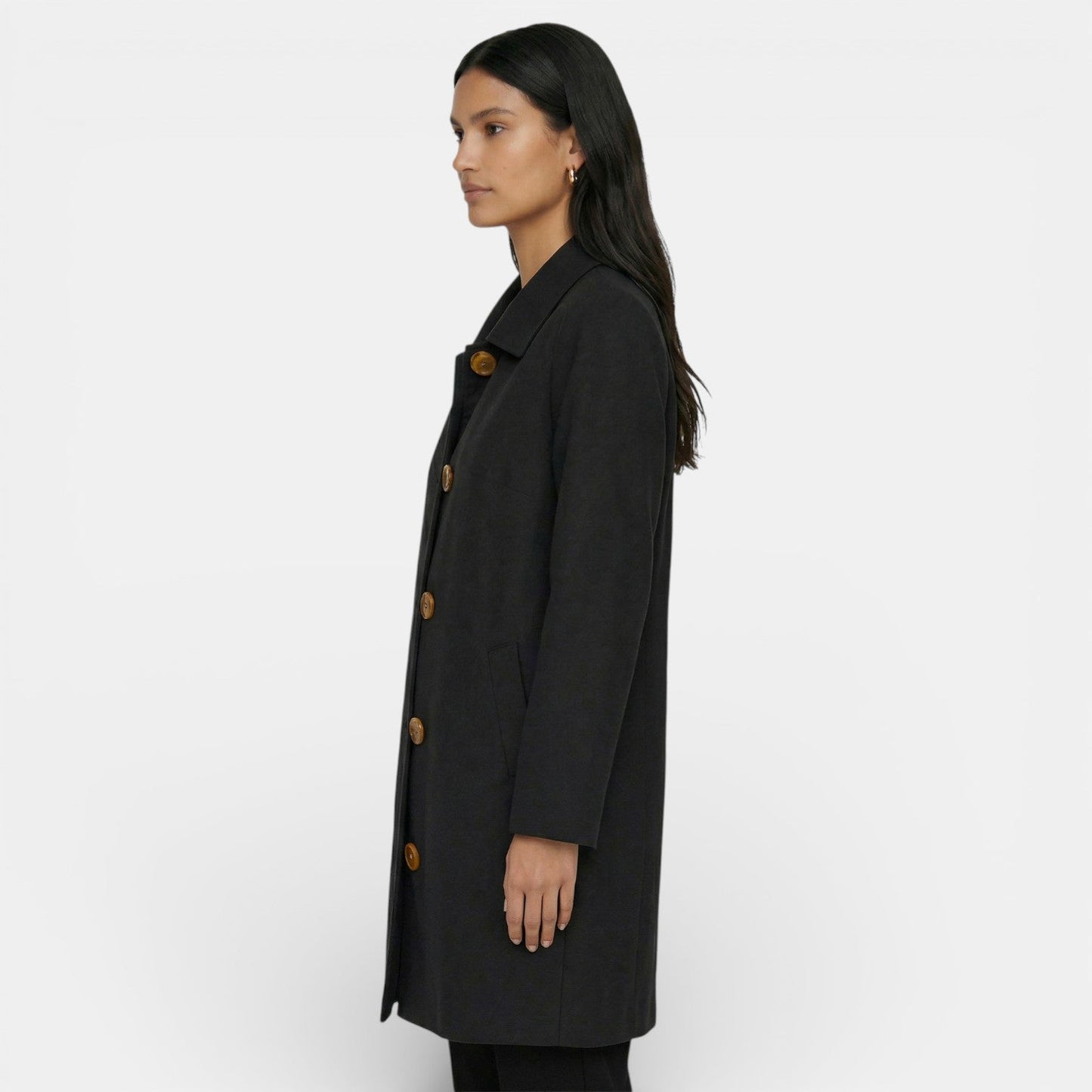 Gabardine Femme Midi | Trench Coat Entretemps Élégant