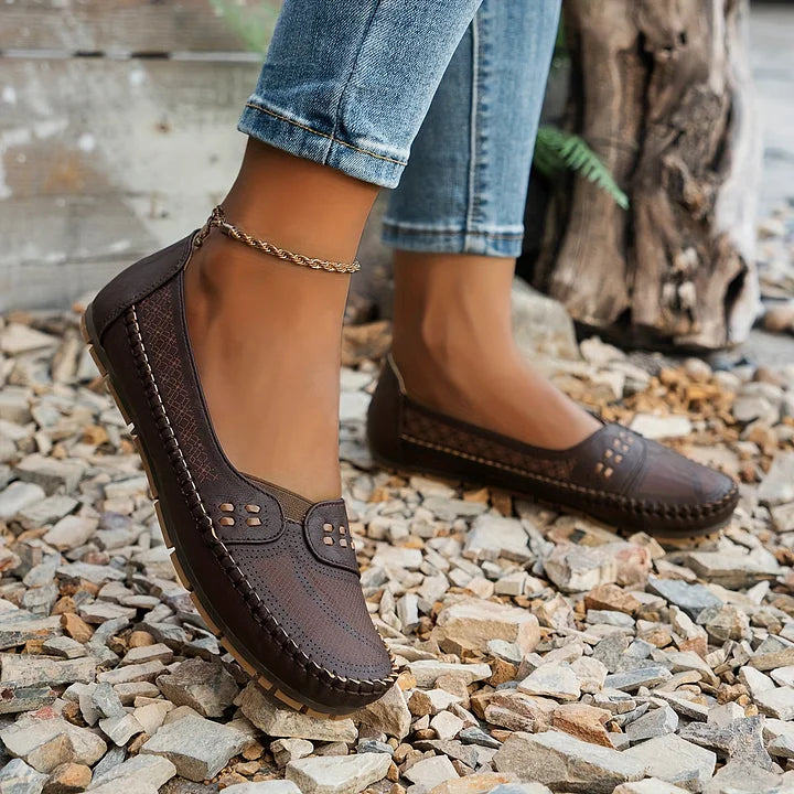 Mocassins Femme | Ajourés Confort, Enfiler Facilement