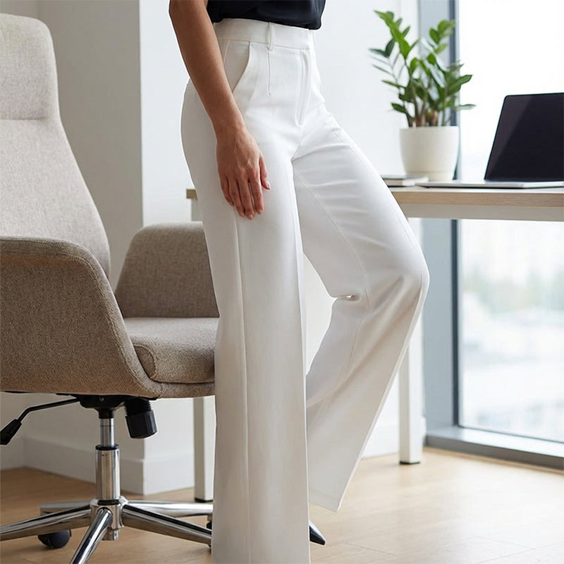 Pantalon Taille Haute | Stretch Confortable, Coupe Élégante