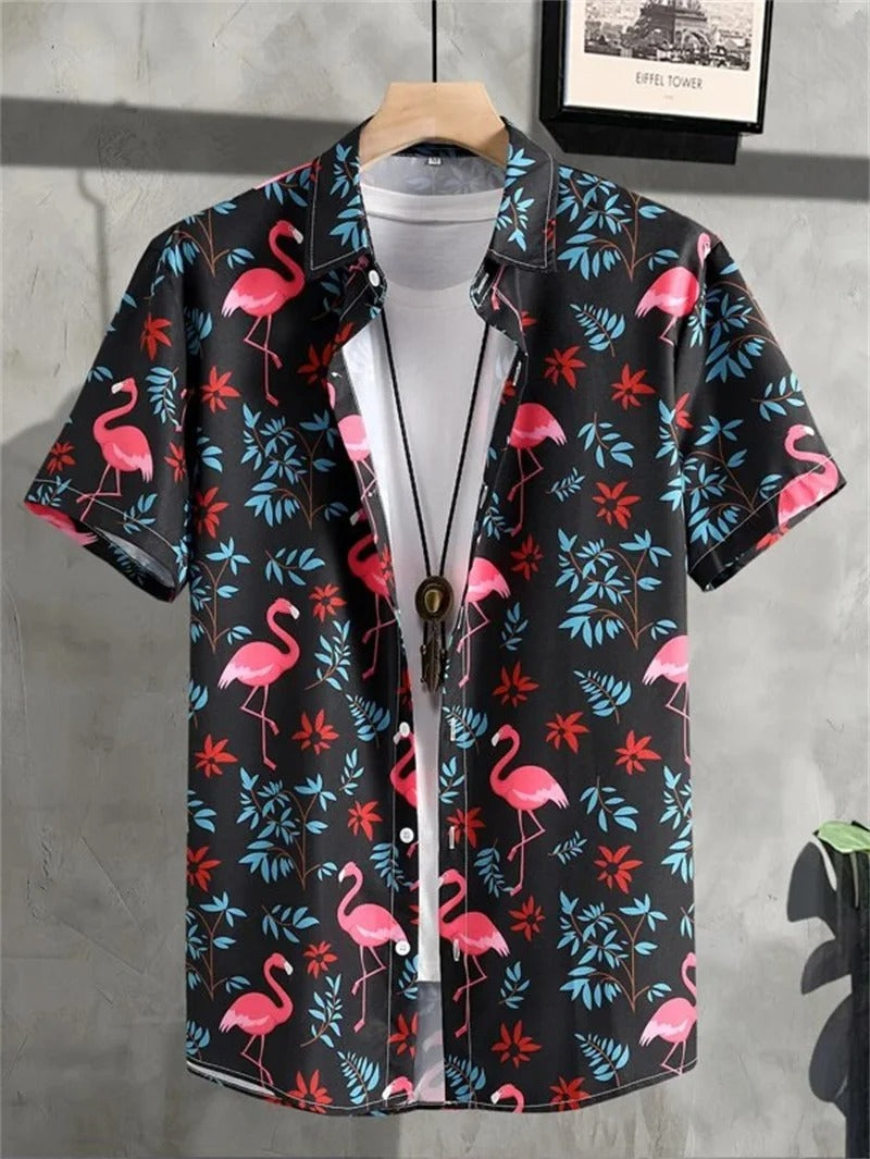 Chemise hawaïenne homme | Manches courtes, Imprimé tropical