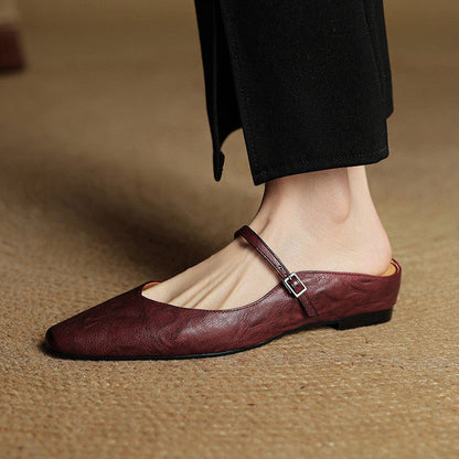 Chaussures Mary Jane pour femmes | Bout pointu, Cuir, Semelle plate