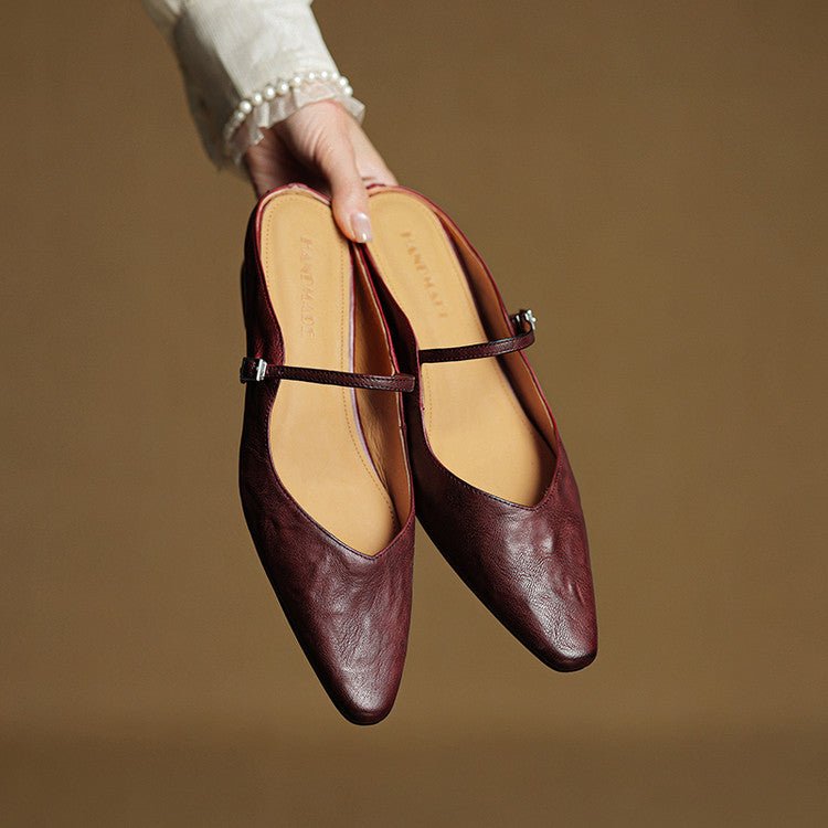 Chaussures Mary Jane pour femmes | Bout pointu, Cuir, Semelle plate