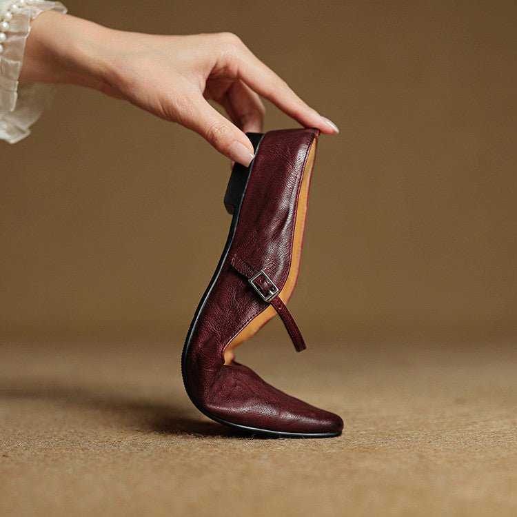 Chaussures Mary Jane pour femmes | Bout pointu, Cuir, Semelle plate