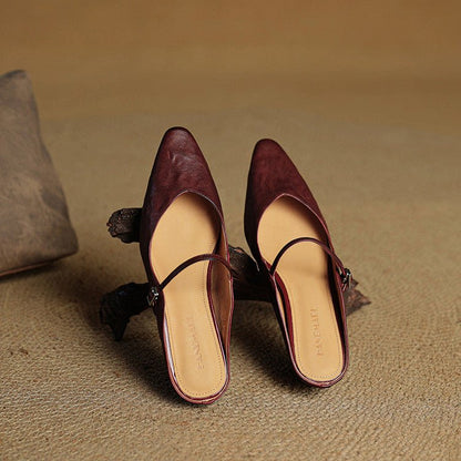 Chaussures Mary Jane pour femmes | Bout pointu, Cuir, Semelle plate