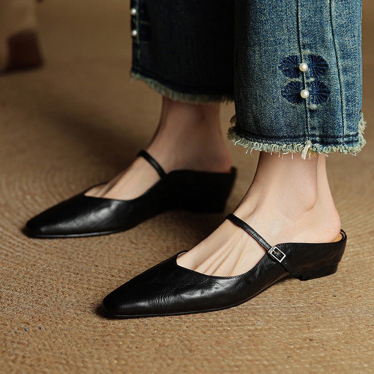 Chaussures Mary Jane pour femmes | Bout pointu, Cuir, Semelle plate