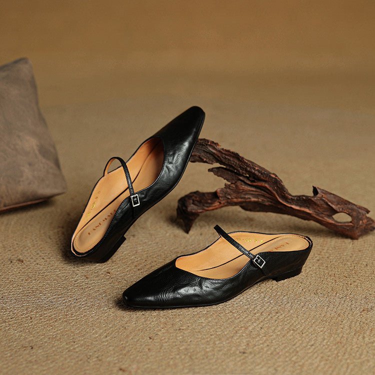 Chaussures Mary Jane pour femmes | Bout pointu, Cuir, Semelle plate