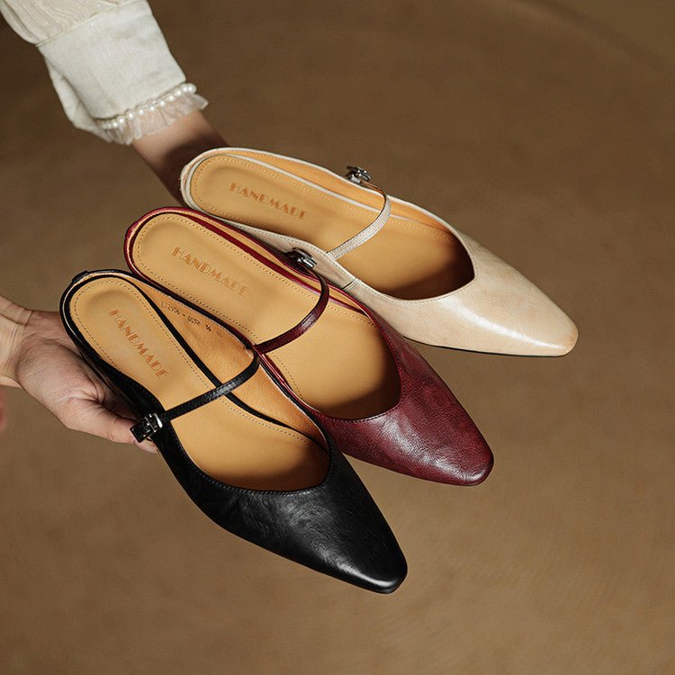 Chaussures Mary Jane pour femmes | Bout pointu, Cuir, Semelle plate