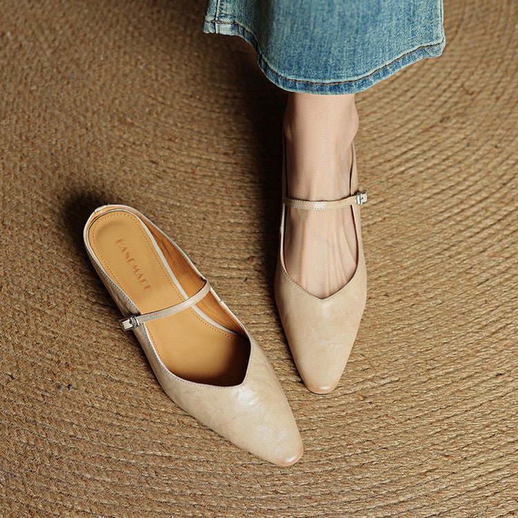 Chaussures Mary Jane pour femmes | Bout pointu, Cuir, Semelle plate