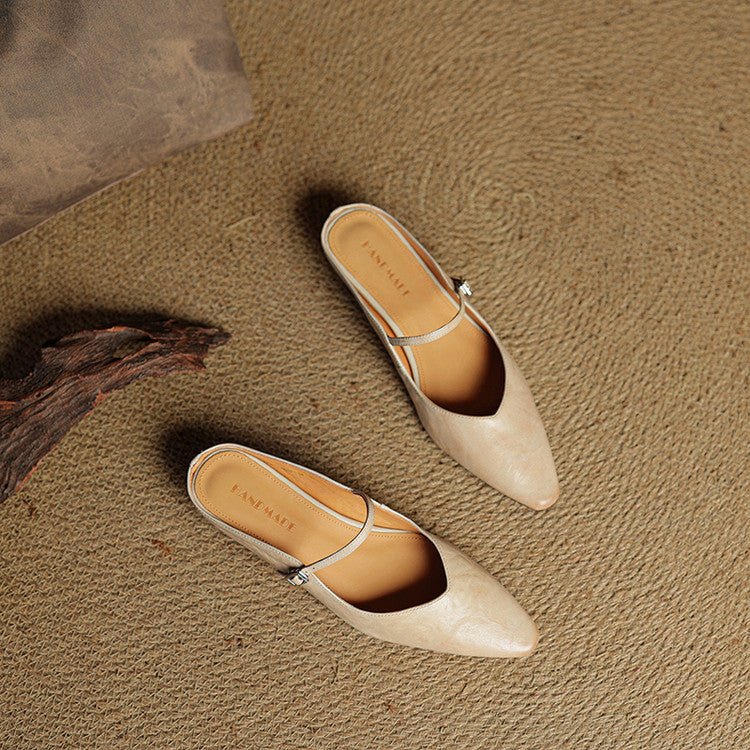 Chaussures Mary Jane pour femmes | Bout pointu, Cuir, Semelle plate