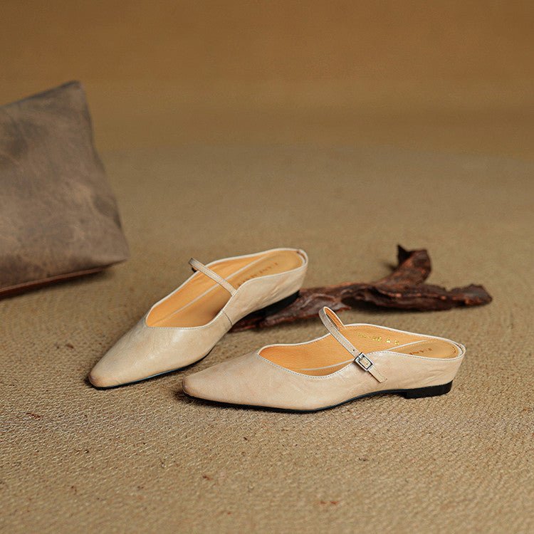 Chaussures Mary Jane pour femmes | Bout pointu, Cuir, Semelle plate