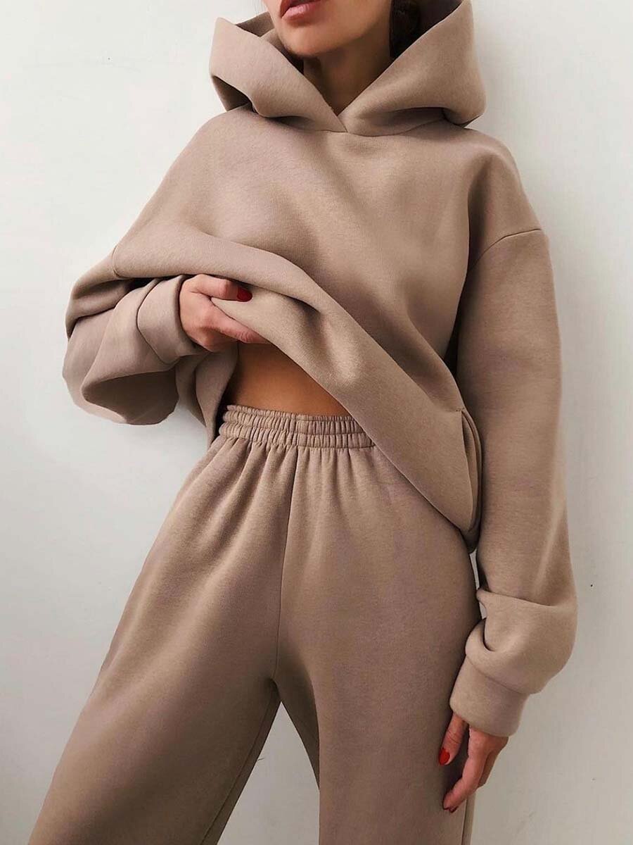 Ensemble Loungewear Femme | Sweat à Capuche et Jogging | Molleton Confortable